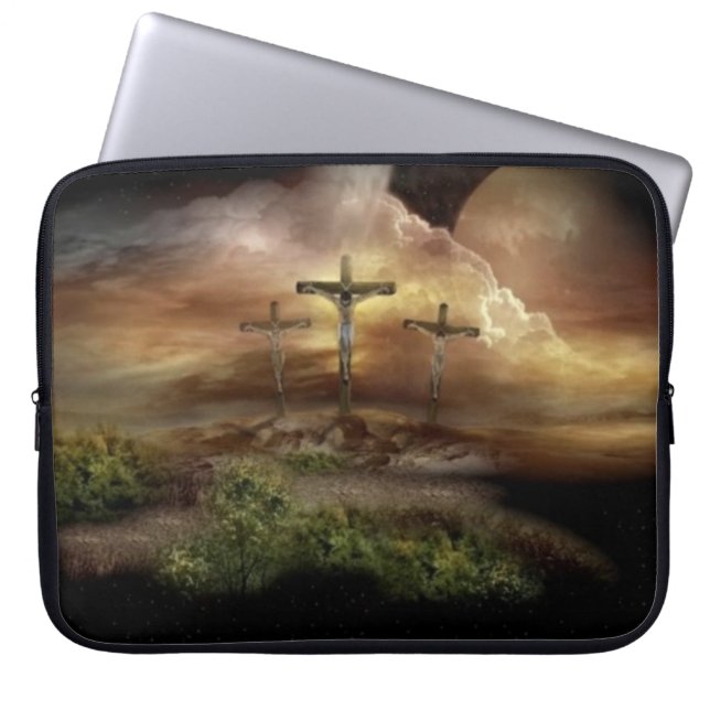 PROTECTION POUR ORDINATEUR PORTABLE JÉSUS SUR LA CROIX (Devant)