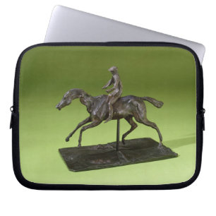 Protection Pour Ordinateur Portable Jockey sur un cheval (bronze)