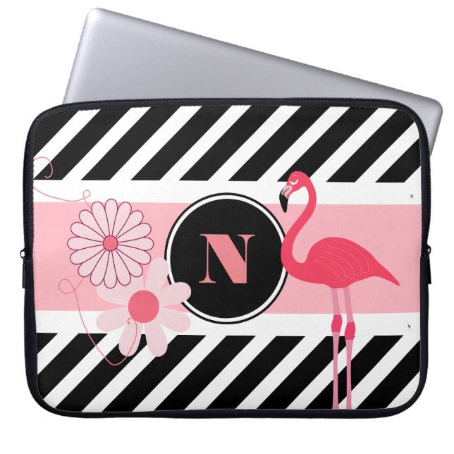 Protection Pour Ordinateur Portable Joli Flamant rose personnalisé (Devant)