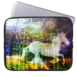 Protection Pour Ordinateur Portable Jolie licorne de conte de fées de terre