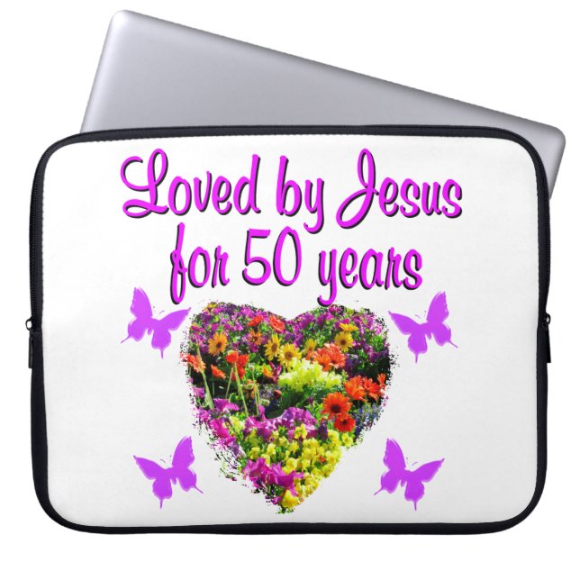 PROTECTION POUR ORDINATEUR PORTABLE JOLIE PURPLE 50E ANNIVERSAIRE CONCEPTION (Devant)