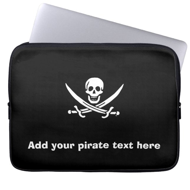 Protection Pour Ordinateur Portable Jolly roger drapeau de pirate (Devant)