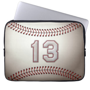 Protection Pour Ordinateur Portable Joueur numéro 13 - points frais de base-ball