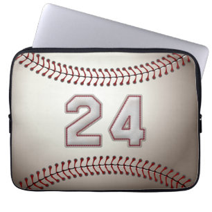 Protection Pour Ordinateur Portable Joueur numéro 24 - points frais de base-ball