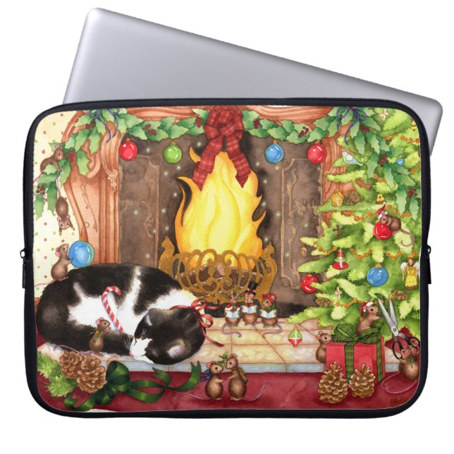 Protection Pour Ordinateur Portable Joyeux Christmouse - art mignon d'animal de (Devant)