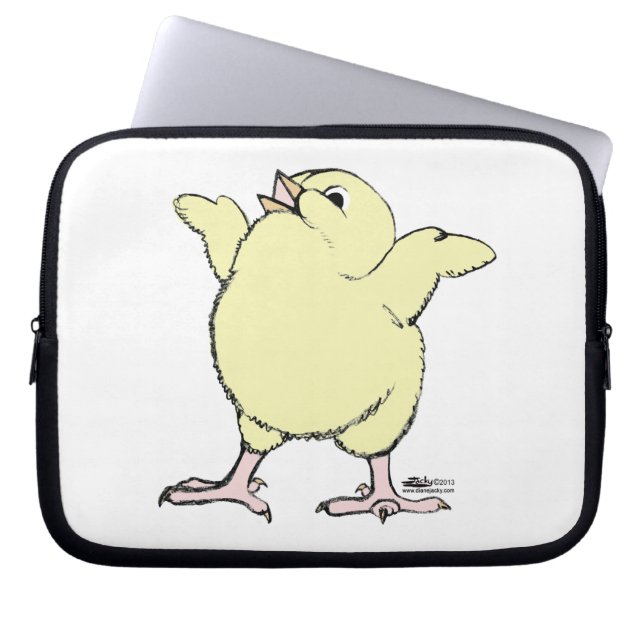 Protection Pour Ordinateur Portable Joyeux poussin (Devant)