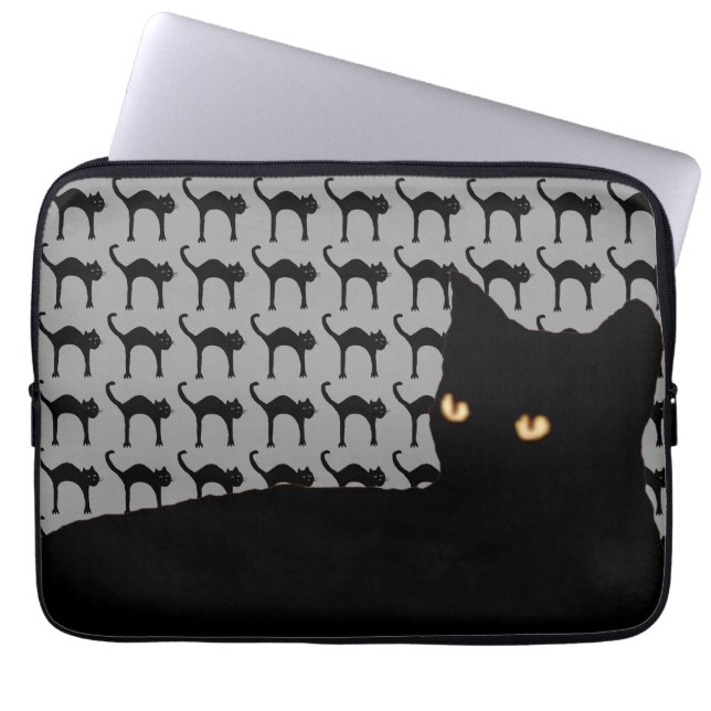 Protection Pour Ordinateur Portable katzen noir (Devant)