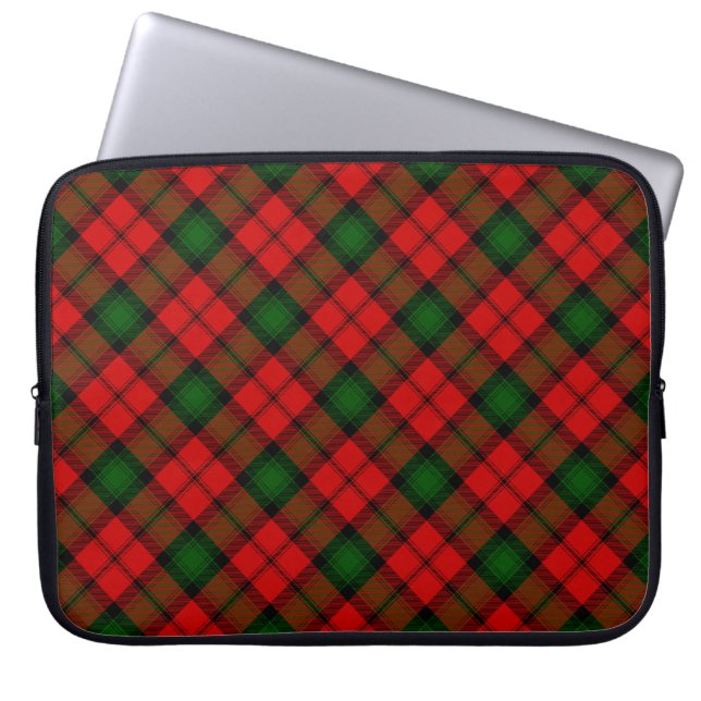 Protection Pour Ordinateur Portable Kerr tartan rouge vert plaid (Devant)