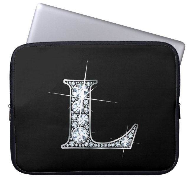 Protection Pour Ordinateur Portable L Faux- Monogramme "Diamant" (Devant)