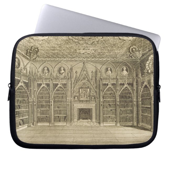 Protection Pour Ordinateur Portable La bibliothèque, gravée par Godfrey, de (Devant)