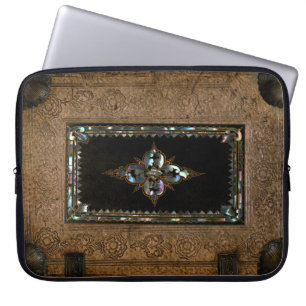 Protection Pour Ordinateur Portable La Couverture D'Un Ancien Livre De Cuir Incalé De