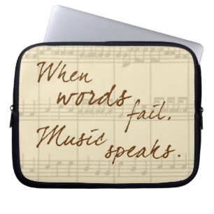 Protection Pour Ordinateur Portable La musique parle