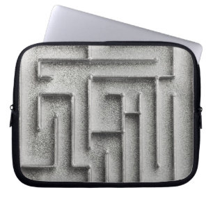 Protection Pour Ordinateur Portable Labyrinthe argenté