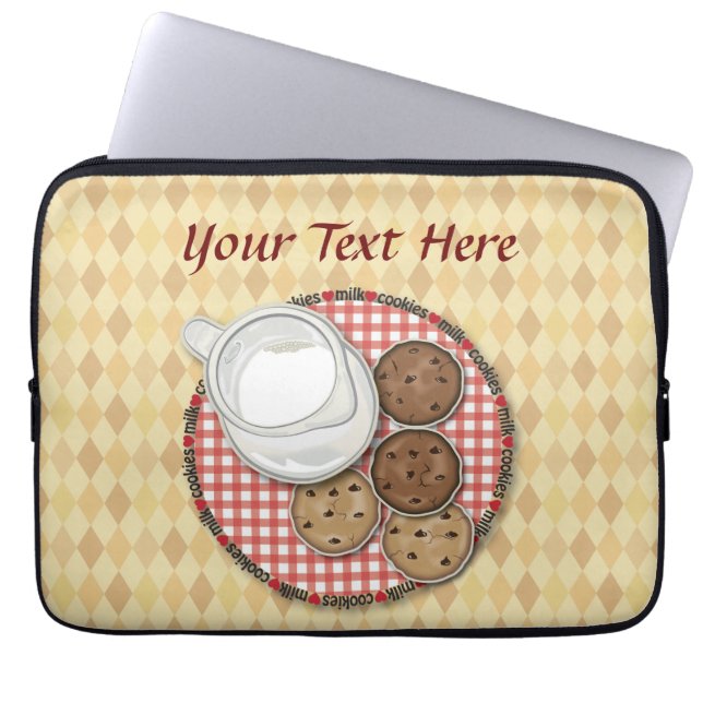 Protection Pour Ordinateur Portable Lait et biscuits personnalisables (Devant)