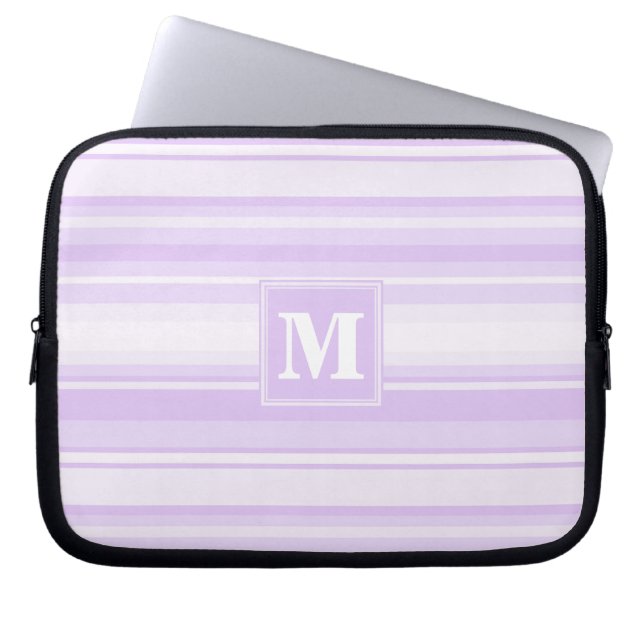 Protection Pour Ordinateur Portable Landes lilas monogrammes (Devant)