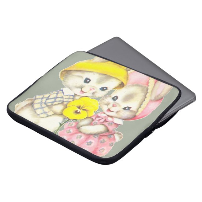 Protection Pour Ordinateur Portable Lapins mignons (Devant haut)