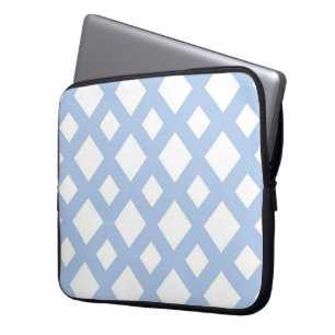 Protection Pour Ordinateur Portable Lattice bleu clair sur blanc