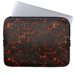 Protection Pour Ordinateur Portable Lave moulue fondue criquée de volcan de roche