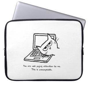 Protection Pour Ordinateur Portable Le chat fâché exige l'attention - douille