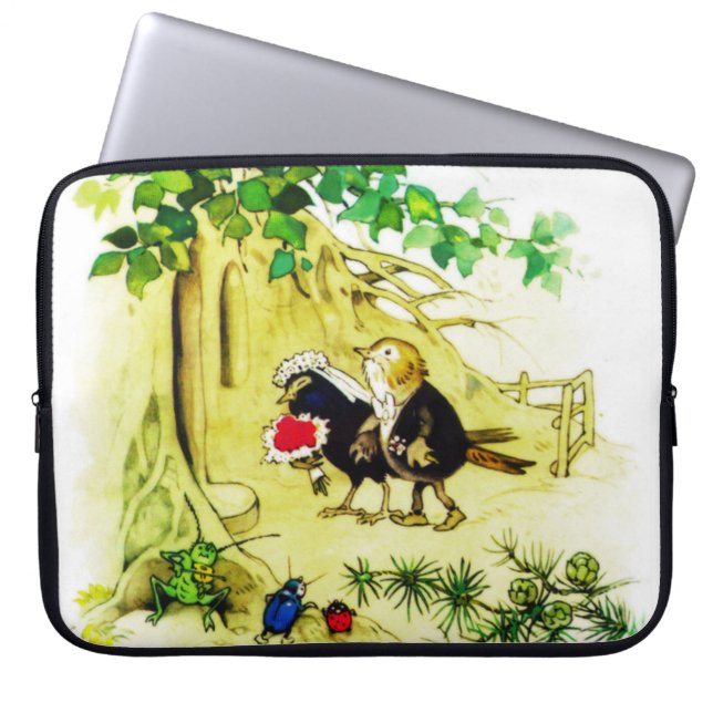 Protection Pour Ordinateur Portable Le mariage d'oiseau (Devant)