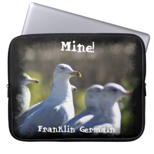 Protection Pour Ordinateur Portable Le mien ! Mouette sur le bord noir d'un rail