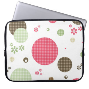 Protection Pour Ordinateur Portable Le motif rose Girly de guingan entoure les