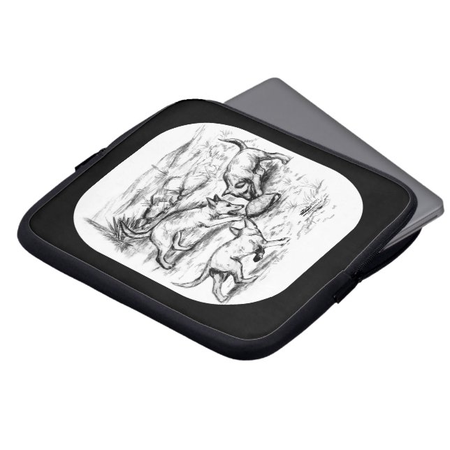 Protection Pour Ordinateur Portable Les petits coyotes (Devant haut)