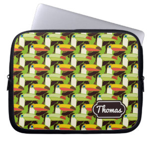 Protection Pour Ordinateur Portable Les toucans colorés ajoutent votre nom