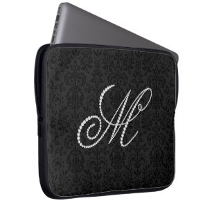 Protection Pour Ordinateur Portable LETTRE Élégante M Diamants Étincelants-Monogramme
