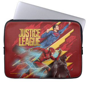 Protection Pour Ordinateur Portable Ligue de Justice   Badge Superman, Flash et Batman