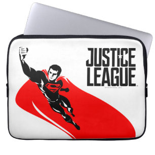 Protection Pour Ordinateur Portable Ligue de Justice Superman Flying Noir Pop Art