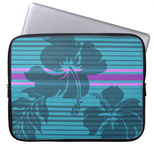 Protection Pour Ordinateur Portable Lihue Hibiscus Stripe Hawaïen Neoprène Wetsuit