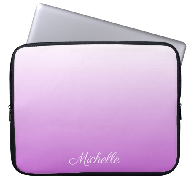 Protection Pour Ordinateur Portable Lilac violet ombre nom personnalisé (Devant)