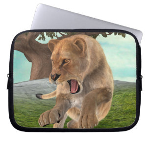 Protection Pour Ordinateur Portable Lionne Chasseuse