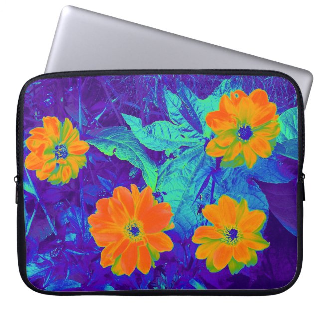 Protection Pour Ordinateur Portable Lit à fleurs psychédélique 02 (Devant)