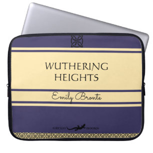 Protection Pour Ordinateur Portable Livre de style Vintage Emily Bronte Wuthering Heig