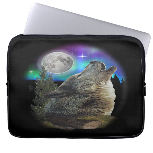Protection Pour Ordinateur Portable Loup de nuit (Devant)