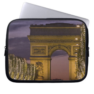 Protection Pour Ordinateur Portable Lumières de Noël, champions Elysees, arc De
