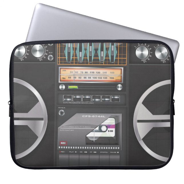 Protection Pour Ordinateur Portable Magnétophone à cassettes Boombox (Devant)