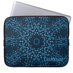 Protection Pour Ordinateur Portable Manche de bureau Blue Galaxy Stars
