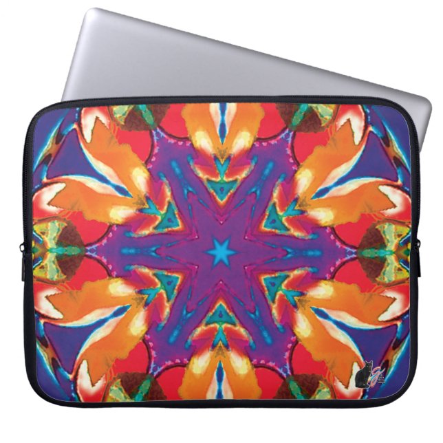 Protection Pour Ordinateur Portable Manche de portable Kaleidoscope Reticule (Devant)
