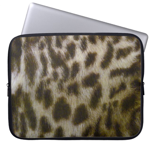 Protection Pour Ordinateur Portable Manche d'ordinateur portable Faux Leopard (Devant)
