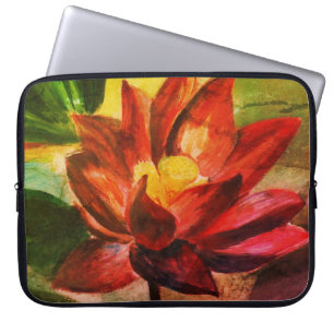 Protection Pour Ordinateur Portable Manche d'ordinateur portable Lotus Neoprène rose 1