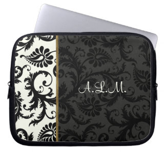 Protection Pour Ordinateur Portable Manche d'ordinateur portable noir, ivoire, doré, d
