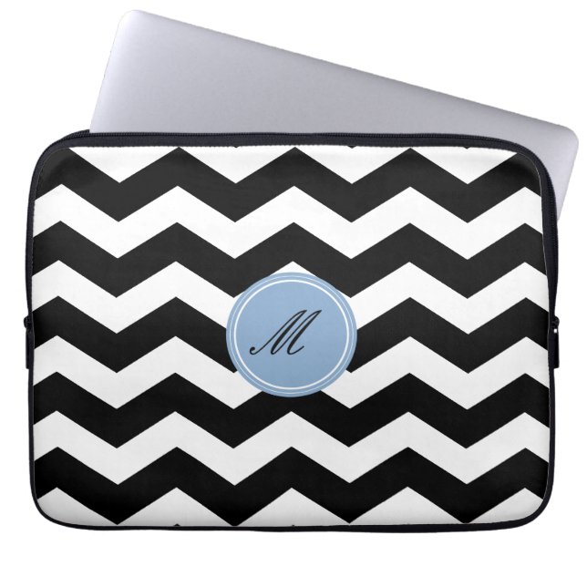 Protection Pour Ordinateur Portable Manche Motif Chevron noir (Devant)
