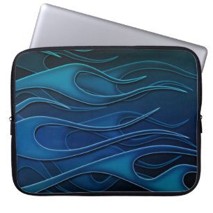 Protection Pour Ordinateur Portable Manche Motif pour ordinateur portable Blue Flames