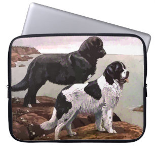Protection Pour Ordinateur Portable Manche Ordinateur Portable vintage Peint Terre-Neu