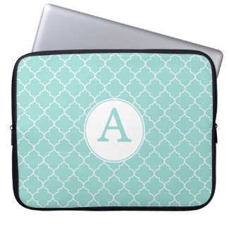 Protection Pour Ordinateur Portable Manche pour ordinateur portable Aqua Lace Monogram