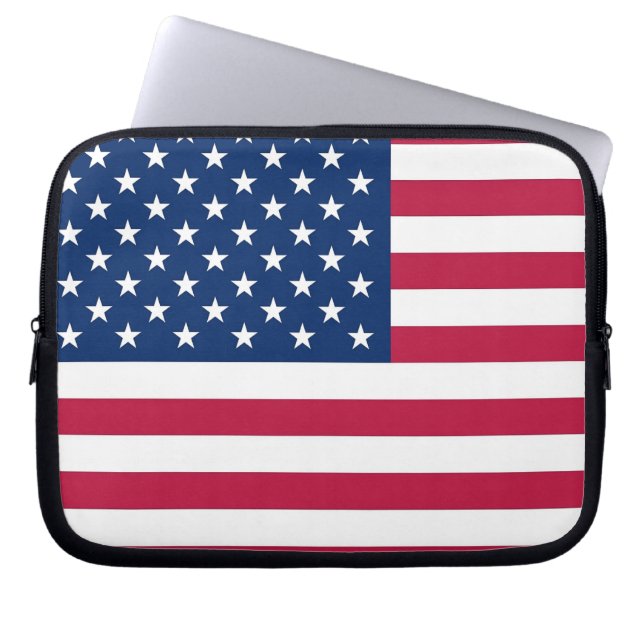 Protection Pour Ordinateur Portable Manche pour ordinateur portable USA Flag (Devant)