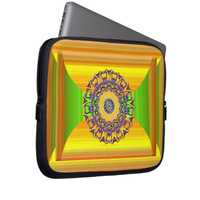 Protection Pour Ordinateur Portable Mandala de gemme printanière (Devant droit)